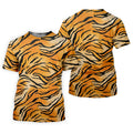 Tiger Stripe Pattern Hawaiian Golf Shirt, Fun Women's Golf Shirts, Ladies Golf Shirts