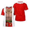 Funny Santa Gold Chain Christmas Golf Shirt, Mens Golf Polo, Golf Apparel For Men