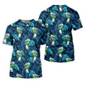 Funny Zombie Hulk Hand Tropical Golf Polo Shirt, Golf Shirts For Women, Women's Golf Apparel