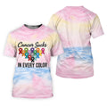 Cancer Sucks In Every Color Ribbon Polo Shirt, Mens Golf Polo, Printed Golf Shirts