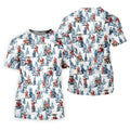 Santa Golfing Polo Shirt Mens, Fun Golf Shirts For Men, Christmas Golf Shirt, Golf Lover Xmas Gift