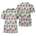 Tropical Santa Flamingo Beach Golf Polo, Christmas Golf Shirt, Golf Apparel For Men