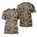Vintage Pumpkin Skull Halloween Golf Shirt, Golf Shirts For Men, Golf Apparel For Men