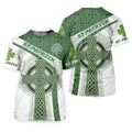 St Patrick's Day Celtic Knotwork Pattern Shamrock Golf Shirt, Women's Golf Tops, Ladies Golf Polos