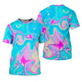 Pastel Marble Abstract Swirl Pattern Golf Shirt, Polo Shirts For Men, Men's Golf Shirt