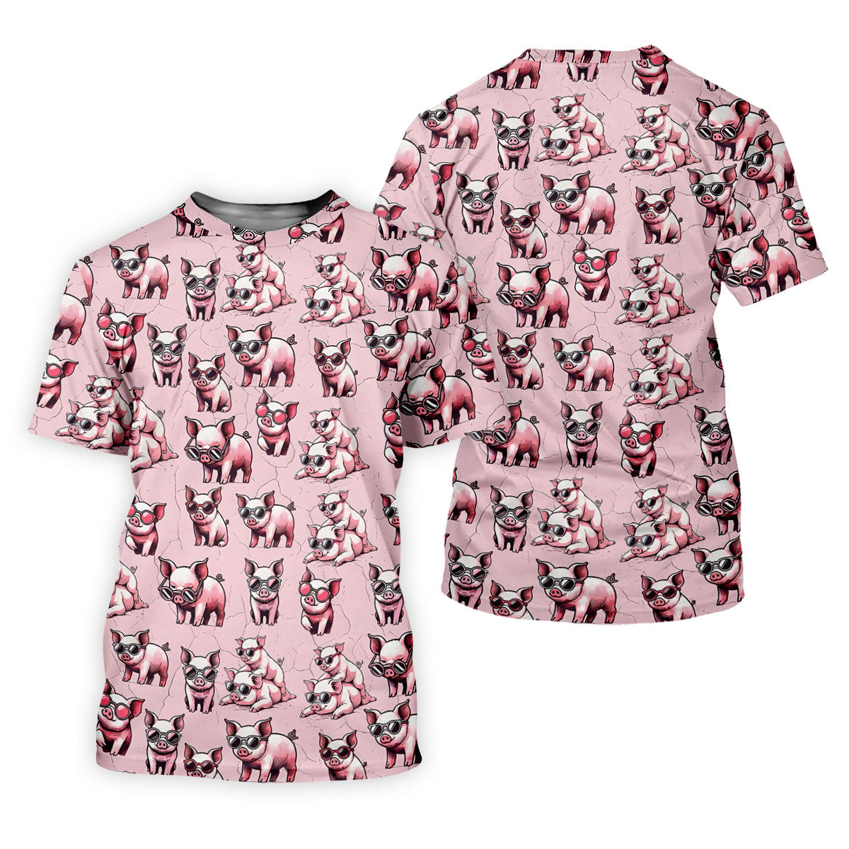 Cute Piglets Wearing Sunglasses Hawaiian Golf Polo, Golf Tops For Men, Funny Golf Shirt, Golfing Apparel