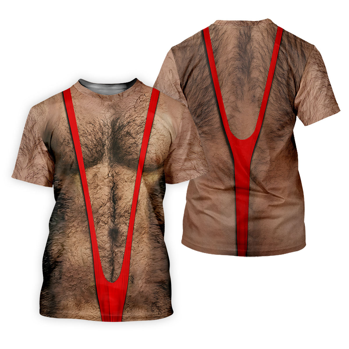Funny Hairy Chest Red Suspender Golf Shirt, Funny Golf Shirt, Women's Golf Tops, Ladies Golf Shirts