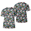 Poker Blackjack Hawaiian Golf Shirt, Playing Card Pattern Women's Golf Tops, Ladies Golf Shirts