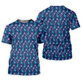 Funny Dinosaur Golfer Tropical Pattern Polo Shirt, Mens Golf Polo, Printed Golf Shirts