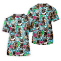 Funny Raccoons Enjoying Coconuts Design Hawaiian Golf Polo, Golf Tops For Women, Golfing Apparel