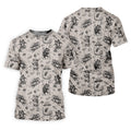 Mice and UFOs in a Fantasy Woodland Pattern Hawaiian Golf Polo, Golf Tops For Men, Golfing Apparel