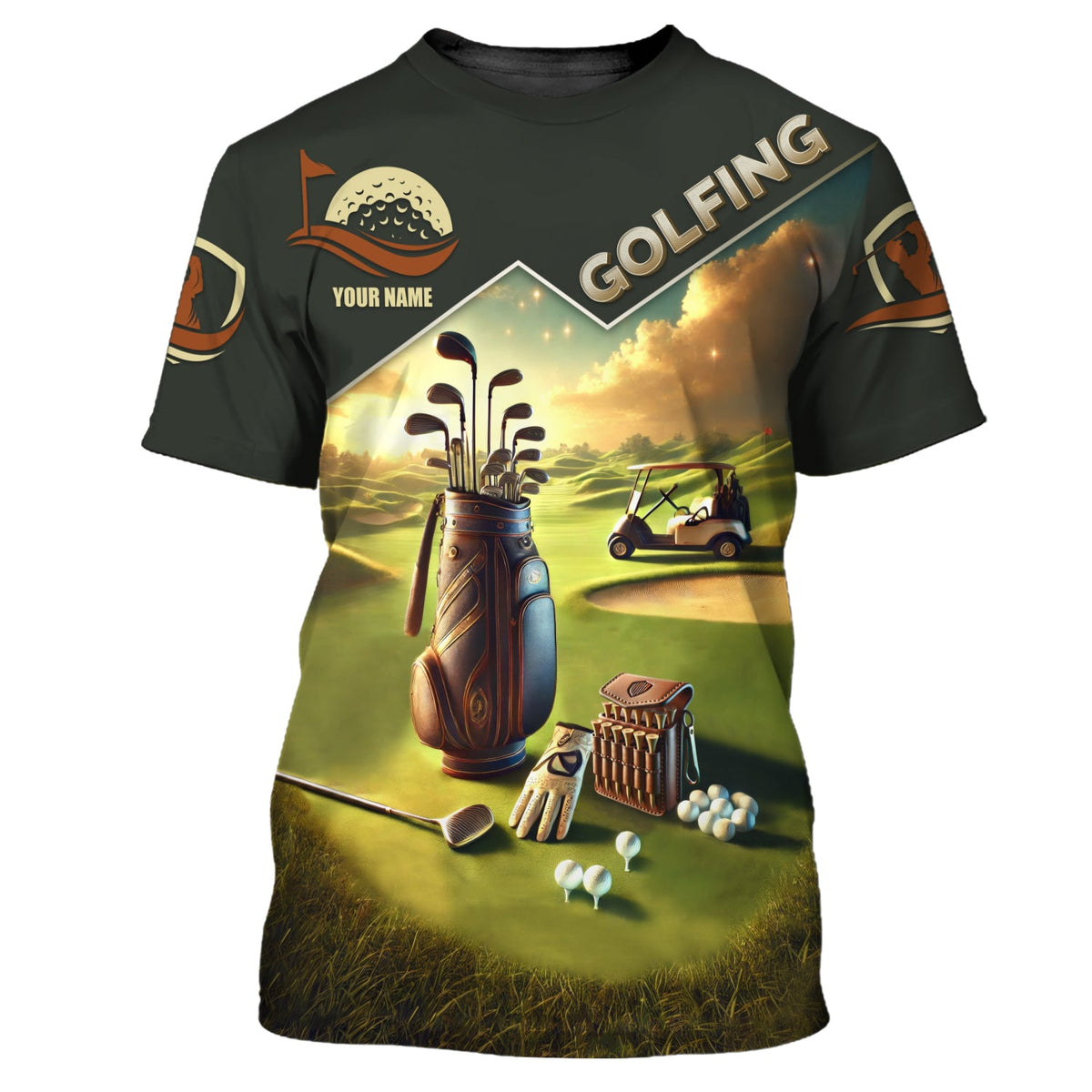 Golf Course Custom Name Golf Shirt, Gift For Golfers, Golf Gift For Men