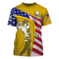 Yellow Custom Men's Golf Polo Shirt, Golfing Apparel, Mens Golf Gift