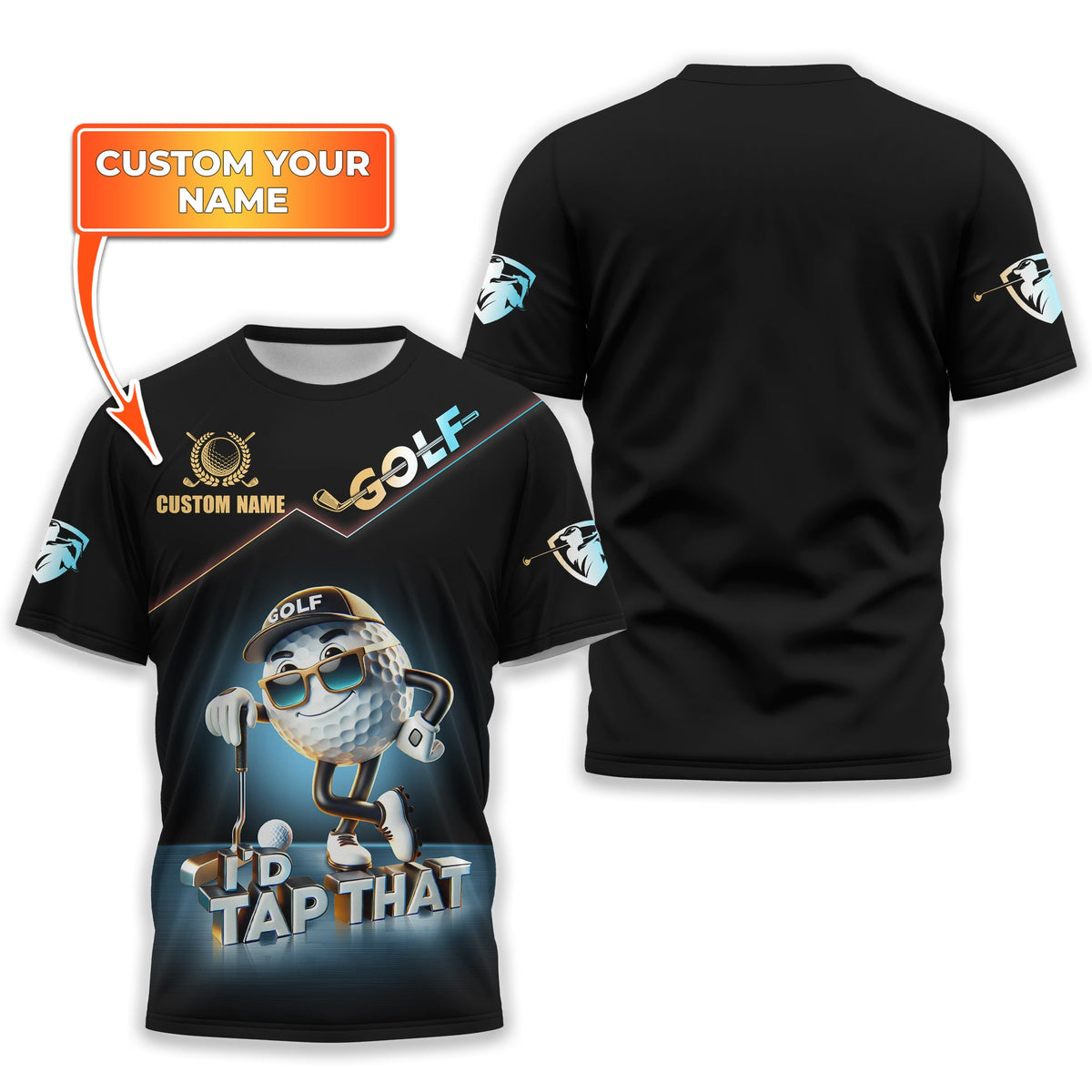 I'd Tap That Customize Golf Polo Shirt, Funny Golf Shirt, Golfing Apparel, Gift For Golfers