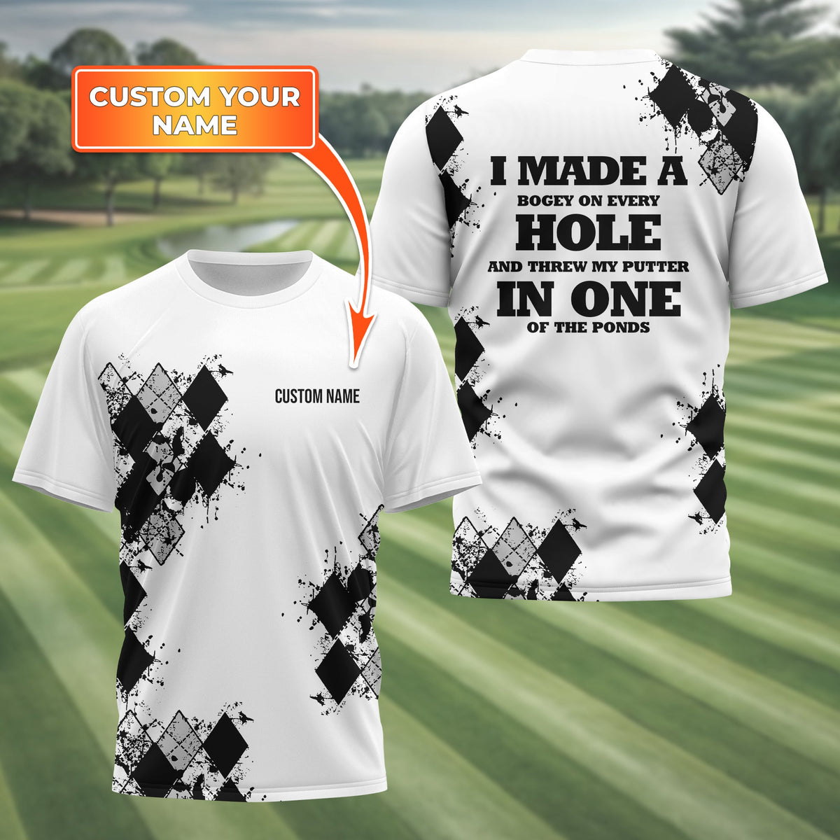 I Made A Bogey Personalized Golf Polo Shirt, Golf Shirt, Gift For Golfers