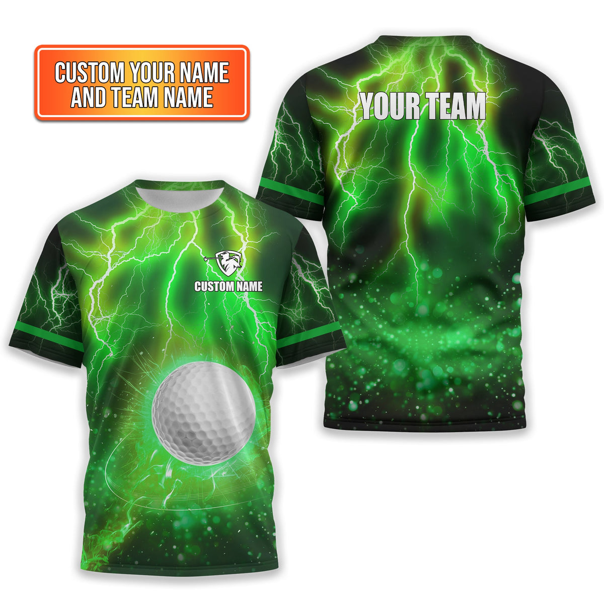 Custom Men's Golf Polo Shirt With Team Name, Golfing Apparel, Gift For Golfers