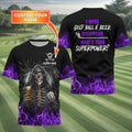 I Make Golf Ball And Beer Disappear Custom Golf Polo Shirt, Skull Golf Shirt, Gift For Golfers