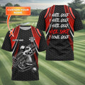 I Hate Golf Custom Men's Golf Polo Shirt, Funny Golf Shirt, Gift For Golfer