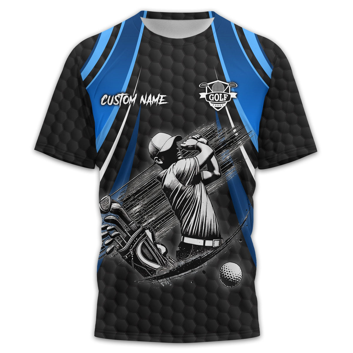 I Hate Golf Custom Men's Golf Polo Shirt, Funny Golf Shirt, Gift For Golfer