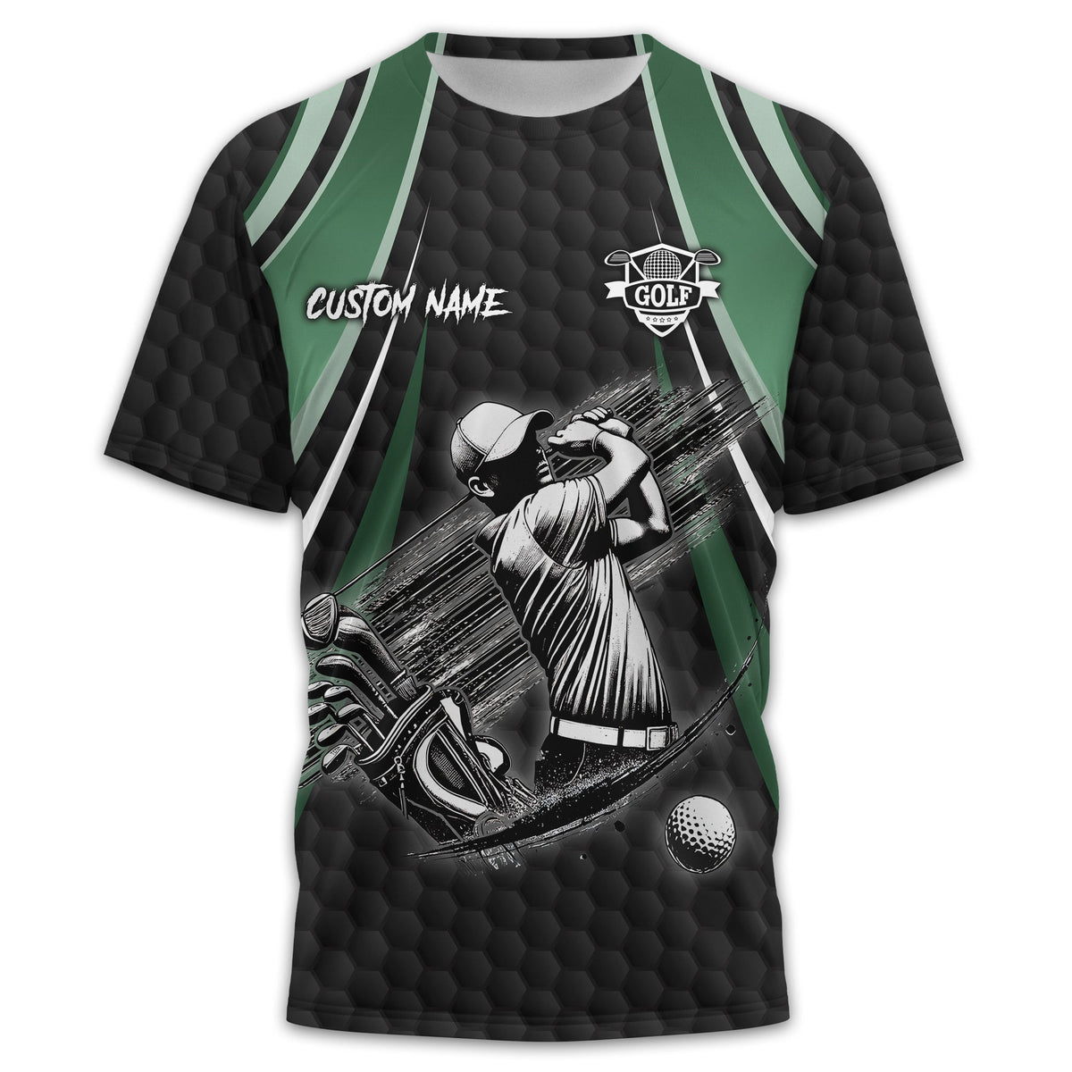 I Hate Golf Custom Men's Golf Polo Shirt, Funny Golf Shirt, Gift For Golfer