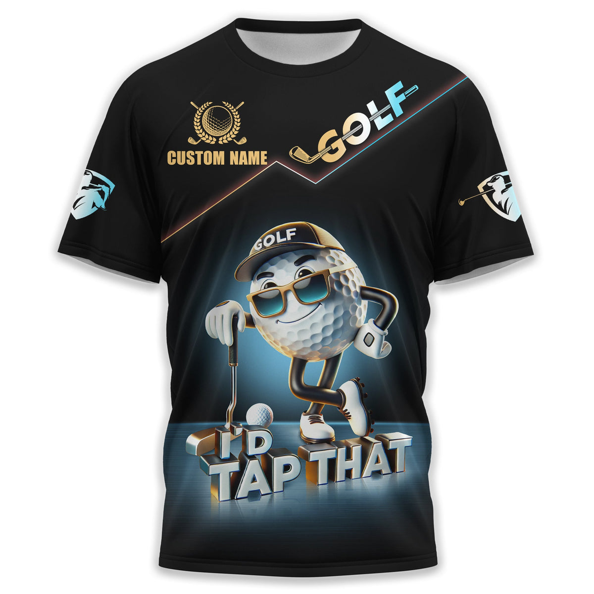 I'd Tap That Customize Golf Polo Shirt, Funny Golf Shirt, Golfing Apparel, Gift For Golfers