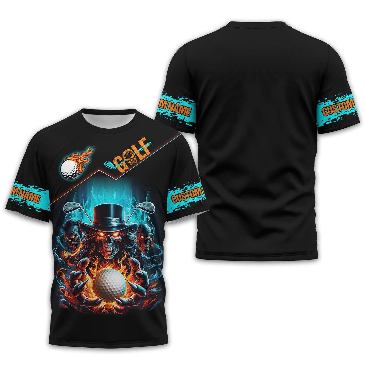 Skull Magician Custom Golf Polo Shirts, Gift For Golfers, Golf Gift Ideas