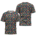Floral Swallows Men's Golf Polo Shirt, Golfing Apparel, Gift For Golfers