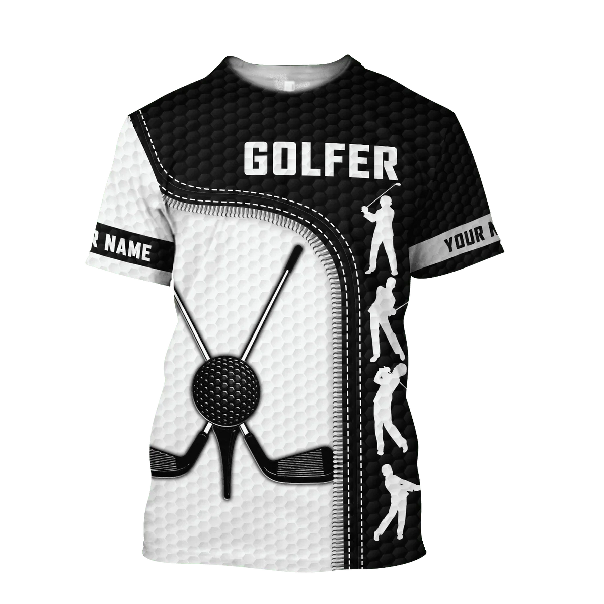 Golf Swing Personalize Name Golf Polo Shirt, Golf Apparel, Golf Gift For Men