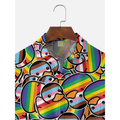 LGBT Pride Month Rainbow Duck Hawaiian Golf Shirt, Unique Golf Shirt, Tropical Vibe Funny Golf Shirt