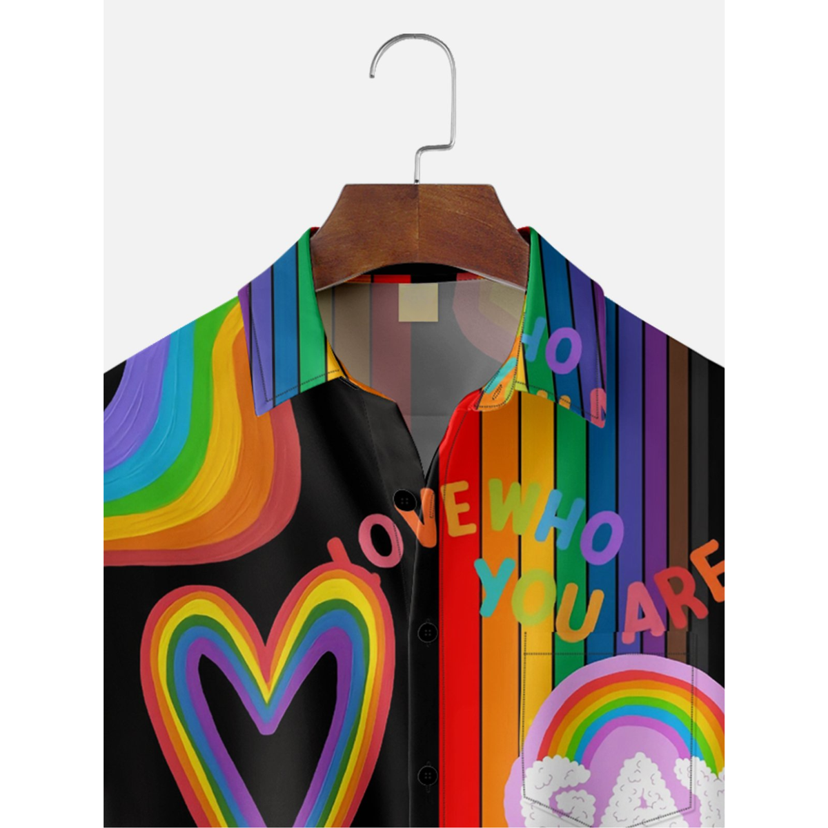 LGBT Love Who You Are Pride Month Rainbow Hawaiian Golf Shirt, Unique Golf Shirt, Tropical Vibe Funny Golf Shirt