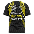I Hate Golf Custom Men's Golf Polo Shirt, Funny Golf Shirt, Gift For Golfer
