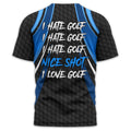 I Hate Golf Custom Men's Golf Polo Shirt, Funny Golf Shirt, Gift For Golfer