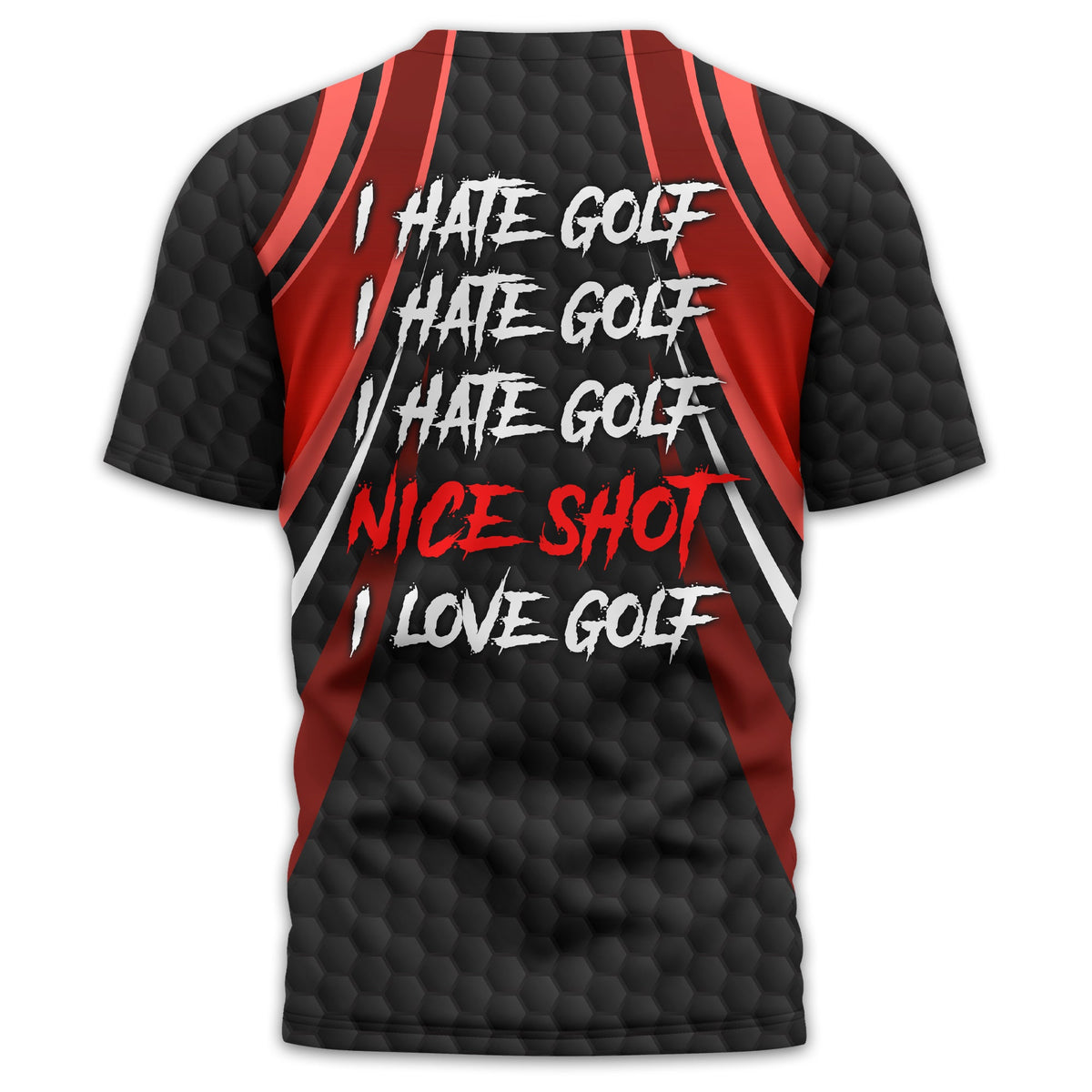 I Hate Golf Custom Men's Golf Polo Shirt, Funny Golf Shirt, Gift For Golfer