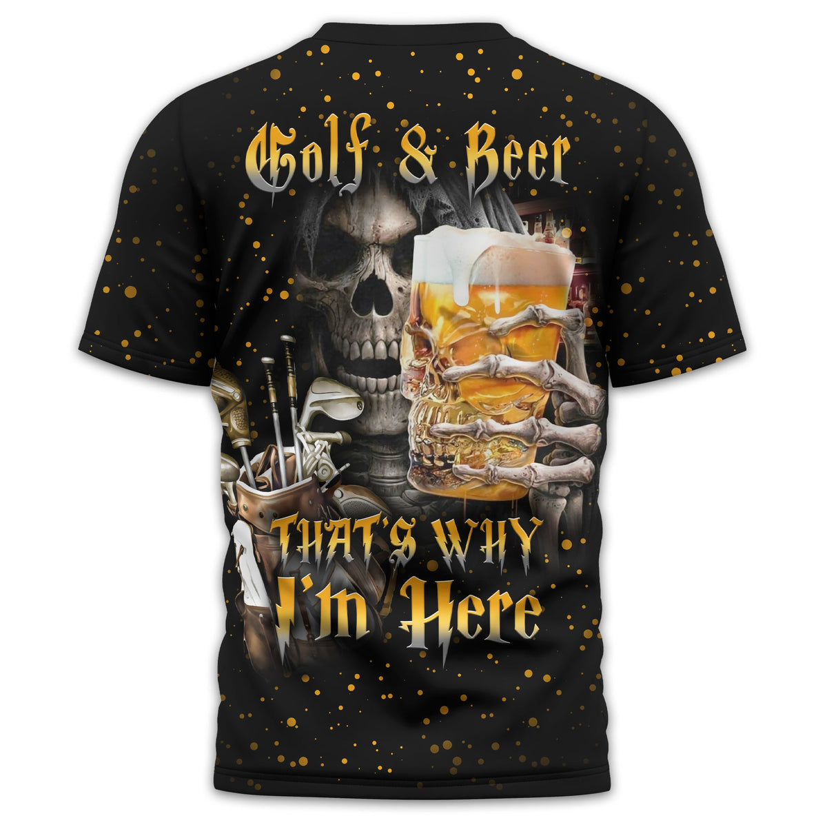Golf And Beer Personalized Polo Golf Shirt, Gift For Golfers, Golf Gift Ideas