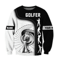 Golfer Swing Custom Name Golf Polo Shirt, Golf Apparel, Golf Gift For Men