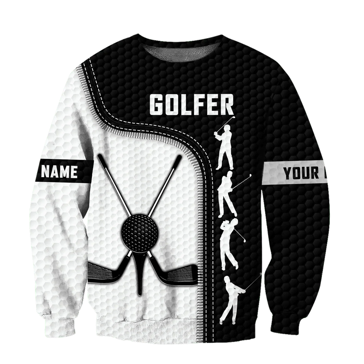 Golf Swing Personalize Name Golf Polo Shirt, Golf Apparel, Golf Gift For Men