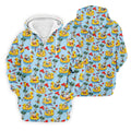 Men's Santa Duck Pool Float Hawaiian Golf Shirt, Christmas Golf Shirt, Golf Apparel For Men