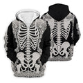 Floral Skeleton Halloween Golf Polo Shirt, Golf Shirts For Men, Mens Golf Apparel