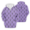 Purple Demon Face And Bat Halloween Polo Shirt, Golf Shirts For Men, Mens Golf Apparel