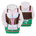 Funny Oktoberfest Dirndl Costume Polo Shirt, Mens Golf Polo, Golf Shirts For Men