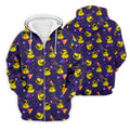 Funny Yellow Duck Sunglasses Golf Shirt, Men's Golf Shirt, Cute Golf Outfit, Polo Shirts For Men