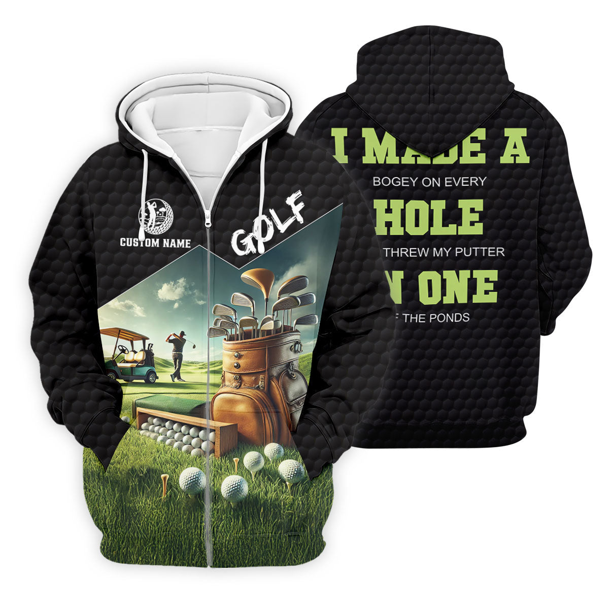 I Made A Bogey On Every Hole Golf  Polo Shirt, Funny Mens Golf Polo, Golf Apparel For Men