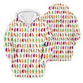 Colorful Ice Cream Pattern Golf Polo Shirt, Men's Golf Shirt, Golf Apparel For Men