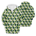 Green And White Argyle Pattern Beer St Patrick's Day Golf Shirt, Golf Tops For Men, Polo For Men