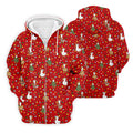 Funny Duck Merry Xmas Red Golf Shirts, Gifts For Golf Lovers, Polo Shirts For Men, Golfing Apparel