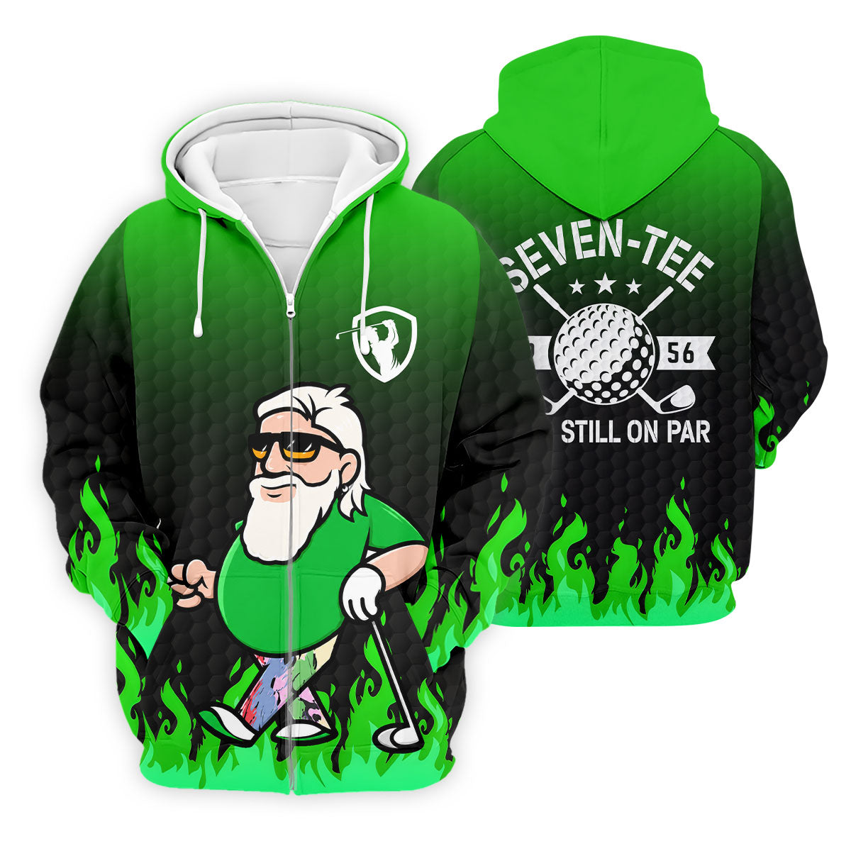 Custom Year Seven Tee And Still On Par Golf Polo Shirt, Mens Golf Shirts, Hawaiian Golf Shirt
