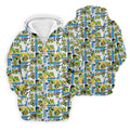 Funny Ninja Turtle Comic Hawaiian Golf Shirt, Mens Golf Polo, Golf Apparel For Men