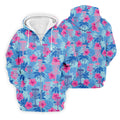 Blue Hibiscus Disc Golf Polo Shirt, Hawaiian Golf Shirt, Mens Golf Shirts