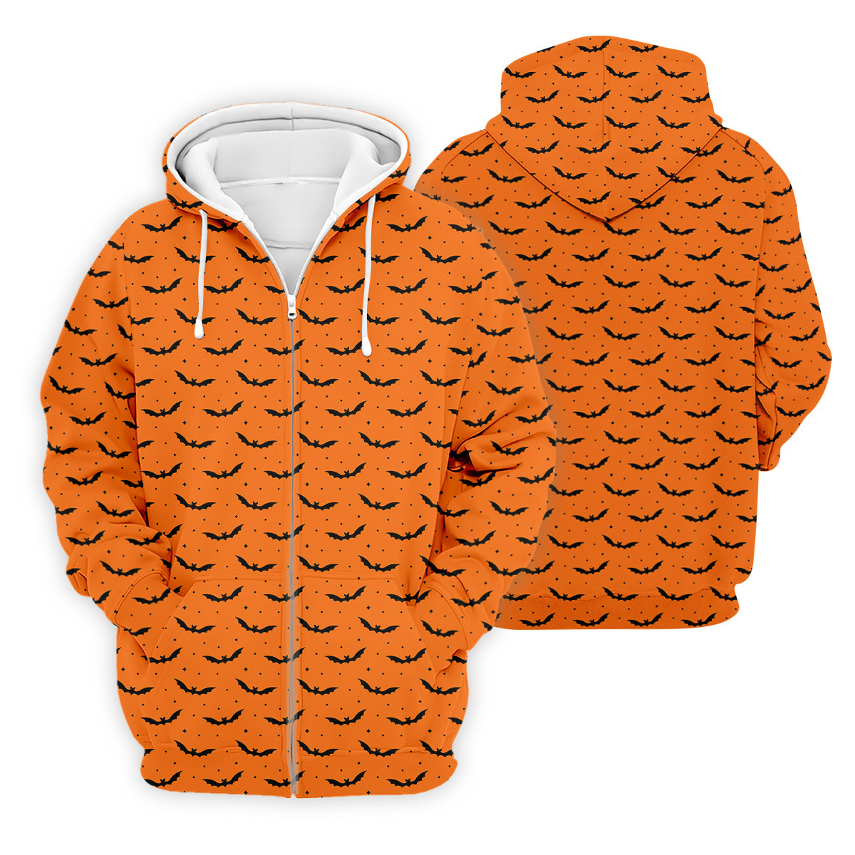 Spooky Bats Orange Halloween Golf Shirt, Polo Shirts For Men, Golf Gift For Men, Golfing Apparel