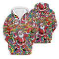 Funny Tropical Santa Christmas Polo Shirt, Mens Golf Polo, Christmas Shirts For Men